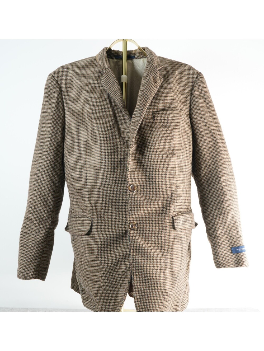 Burberry London Houndstooth Wool Tweed Blazer Sport Coat Nova Check Mens 40R NWT